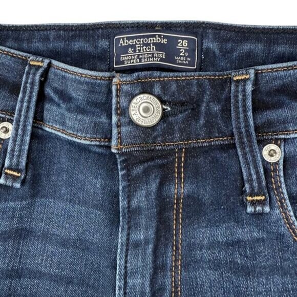 NWT ABERCROMBIE & FITCH Simone High Rise Super Skinny Jean Sz 26 - Picture 3 of 7